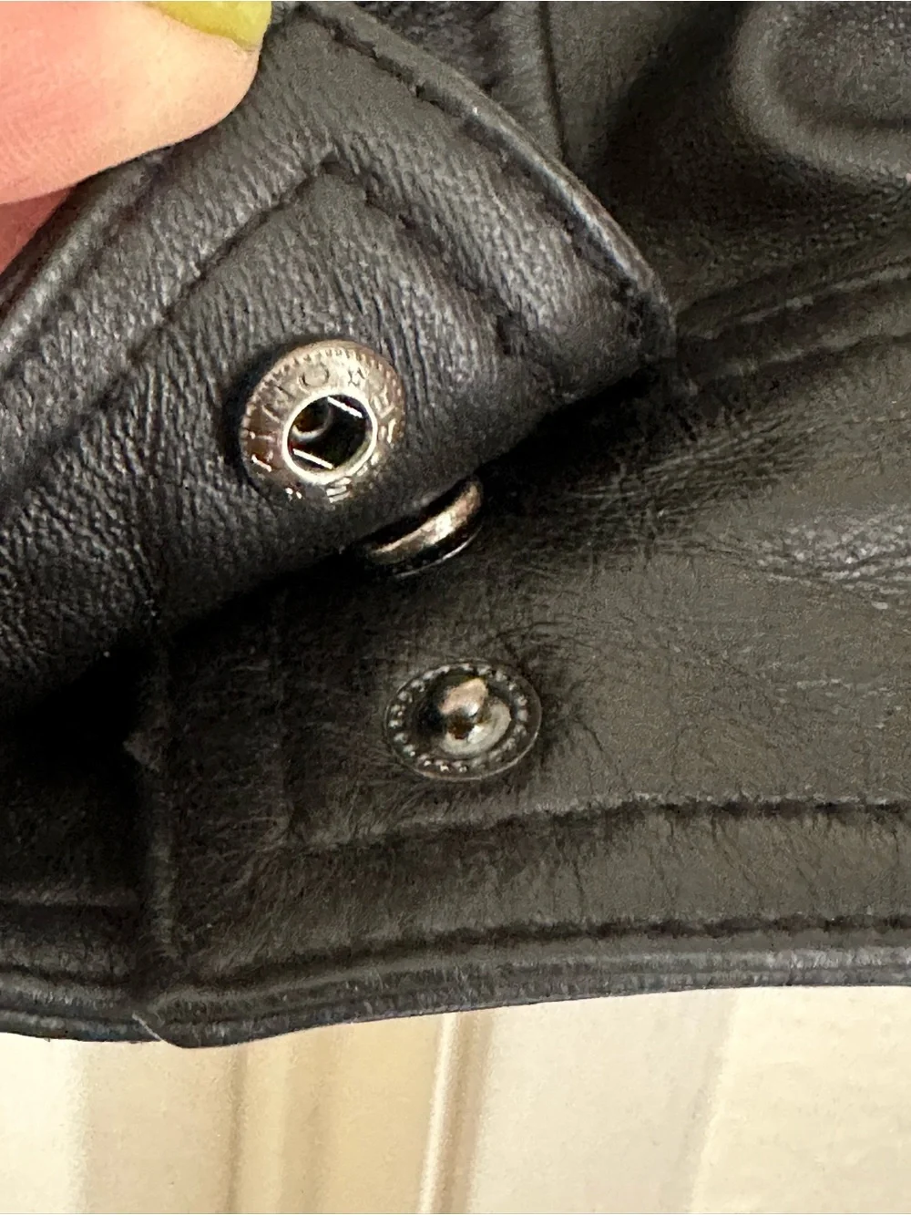 Valerie Stevens Black Leather Zip-Front Jacket